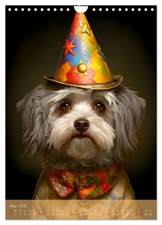 Produktbild: CHARAKTIERE Hunde mit Profil (Wandkalender 2026 DIN A4 hoch), CALVENDO Monatskalender