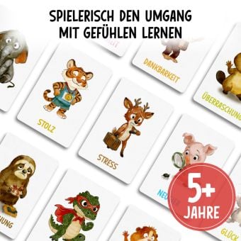 Produktbild: 42 Gef&uuml;hlskarten f&uuml;r Kinder &ndash; Emotionskarten zur F&ouml;rderung von Selbstregulation und Empathieverm&ouml;gen