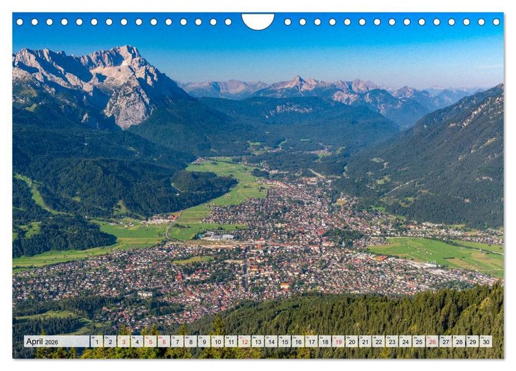 Produktbild: Garmisch-Partenkirchen - Zentrum des Werdenfelser Landes (Wandkalender 2026 DIN A4 quer), CALVENDO Monatskalender