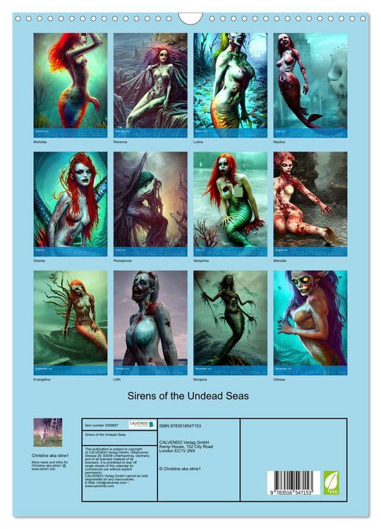 Produktbild: Sirens of the Undead Seas (Wall Calendar 2026 DIN A3 portrait), CALVENDO 12 Month Wall Calendar