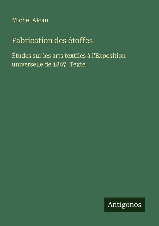 Produktbild: Fabrication des &eacute;toffes