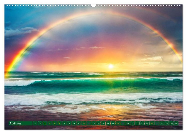 Produktbild: Himmlische Farbspiele - Regenbogen (Wandkalender 2026 DIN A2 quer), CALVENDO Monatskalender