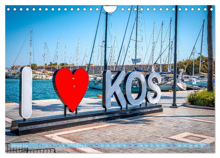 Produktbild: Insel Kos in Griechenland (Wandkalender 2026 DIN A4 quer), CALVENDO Monatskalender