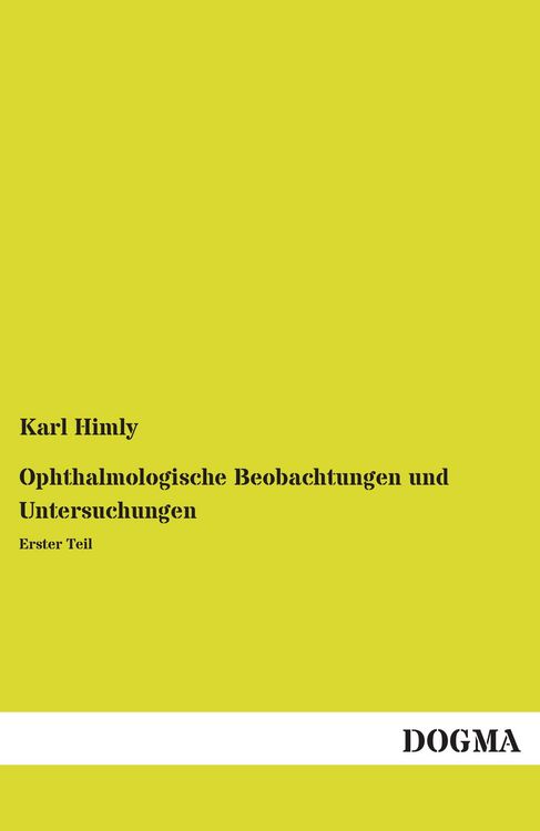 Produktbild: Ophthalmologische Beobachtungen und Untersuchungen