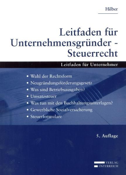 Produktbild: Leitfaden f&uuml;r Unternehmensgr&uuml;nder - Steuerrecht