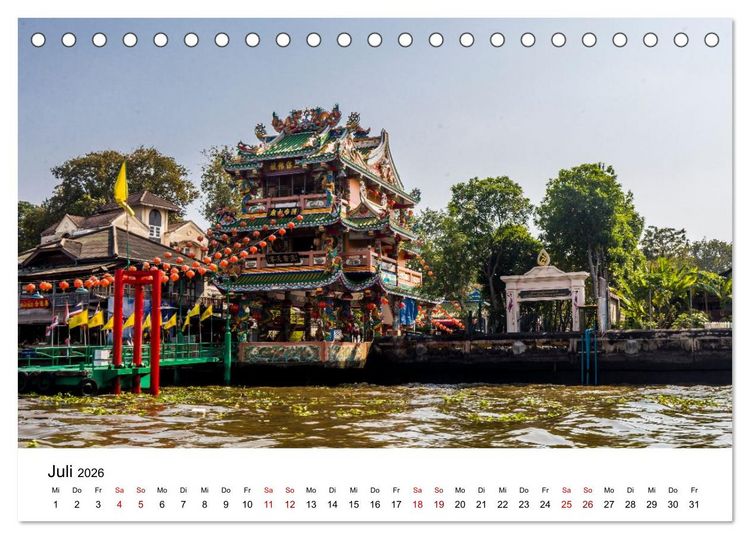Produktbild: 3 Tage Bangkog (Tischkalender 2026 DIN A5 quer), CALVENDO Monatskalender
