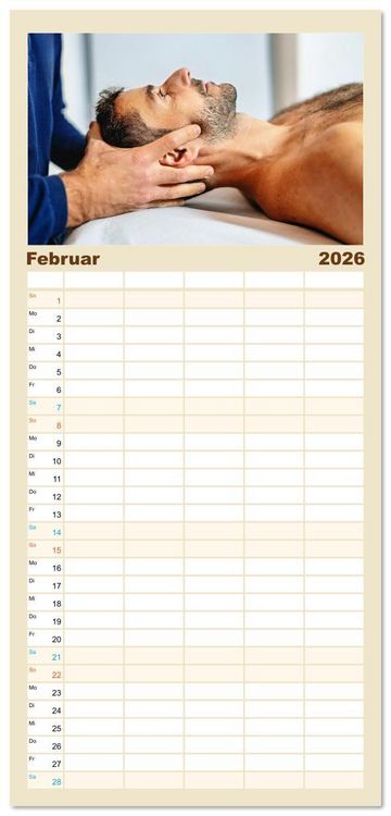 Produktbild: Familienplaner 2026 - Chiropraktik - mit den H&auml;nden behandeln mit 5 Spalten (Wandkalender, 21 x 45 cm) CALVENDO