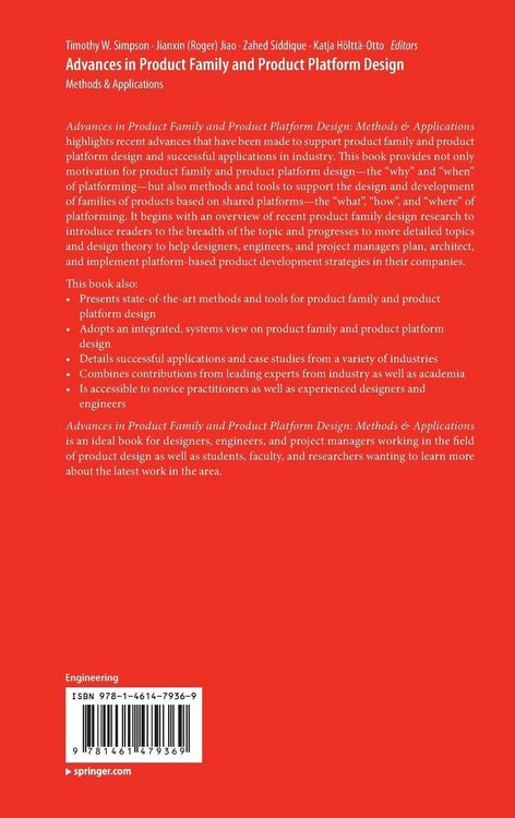 Produktbild: Advances in Product Family and Product Platform Design