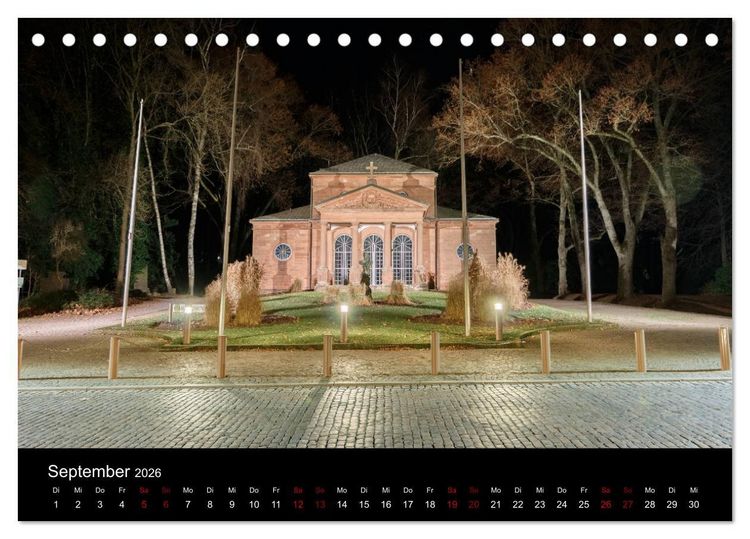 Produktbild: Pirmasens bei Nacht (Tischkalender 2026 DIN A5 quer), CALVENDO Monatskalender