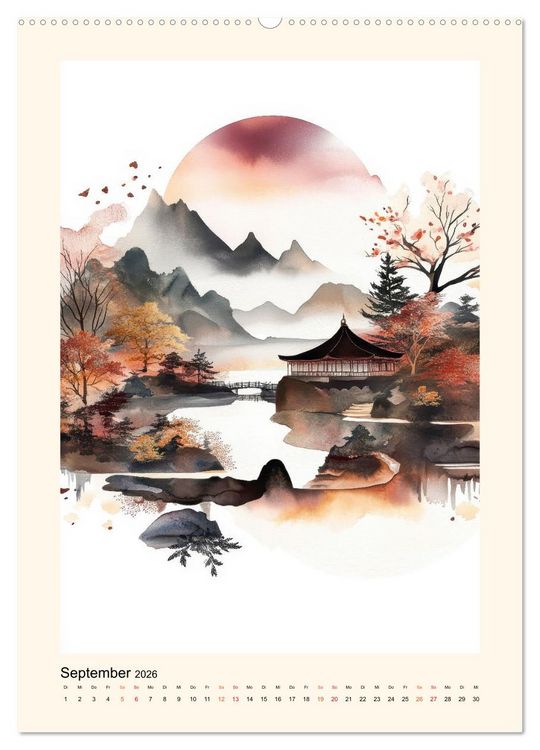 Produktbild: Japan - Momente der Stille (hochwertiger Premium Wandkalender 2026 DIN A2 hoch), Kunstdruck in Hochglanz