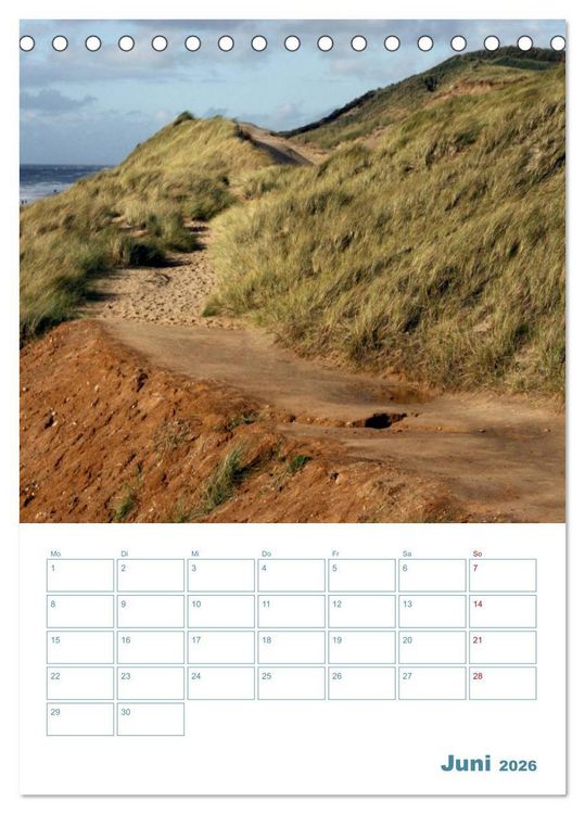 Produktbild: Sylter D&uuml;nen (Tischkalender 2026 DIN A5 hoch), CALVENDO Monatskalender