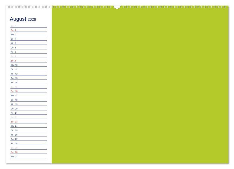 Produktbild: Farbiger Bastelkalender (Wandkalender 2026 DIN A2 quer), CALVENDO Monatskalender