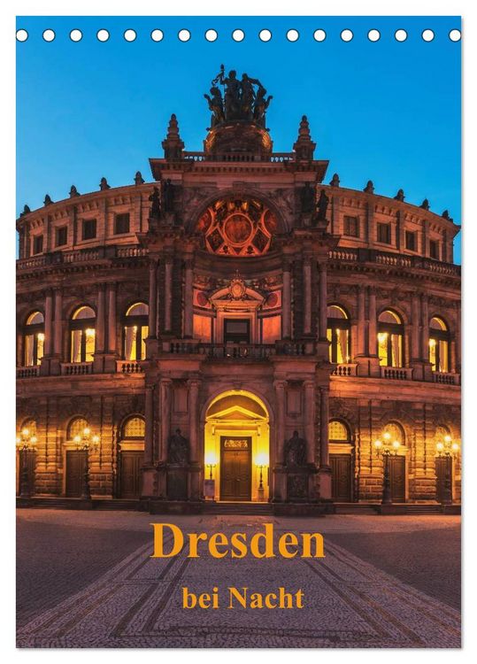 Produktbild: Dresden bei Nacht (Tischkalender 2026 DIN A5 hoch), CALVENDO Monatskalender