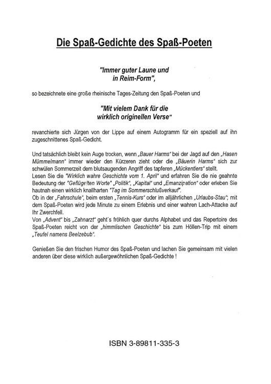 Produktbild: Gestatten, Spass-Poet