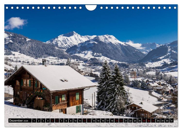 Produktbild: Die sch&ouml;nsten Ansichten der Schweiz (Wandkalender 2026 DIN A4 quer), CALVENDO Monatskalender
