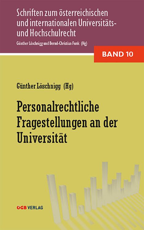 Produktbild: Personalrechtliche Fragestellungen an der Universit&auml;t