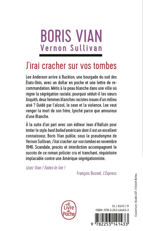 Produktbild: J' irai cracher sur vos tombes