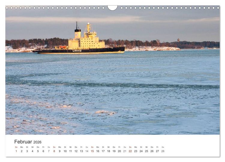 Produktbild: Helsinki - Hauptstadt am Finnischen Meerbusen (Wandkalender 2026 DIN A3 quer), CALVENDO Monatskalender
