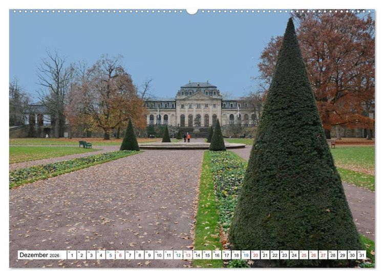 Produktbild: Fulda - die Barockstadt (hochwertiger Premium Wandkalender 2026 DIN A2 quer), Kunstdruck in Hochglanz