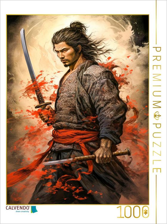 Produktbild: CALVENDO Puzzle Der Samurai - ein exzellenter Stratege | 1000 Teile Lege-Gr&ouml;&szlig;e 64x48cm Foto-Puzzle f&uuml;r gl&uuml;ckliche Stunden