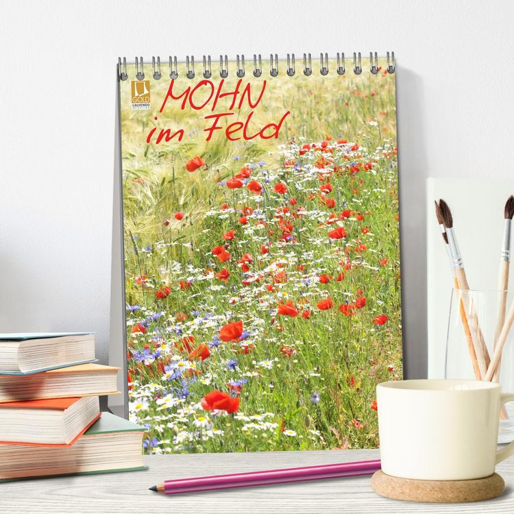 Produktbild: Mohn im Feld (Tischkalender 2026 DIN A5 hoch), CALVENDO Monatskalender
