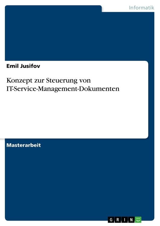 Produktbild: Konzept zur Steuerung von IT-Service-Management-Dokumenten