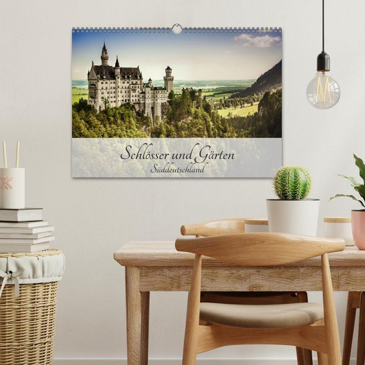 Produktbild: Schl&ouml;sser und G&auml;rten S&uuml;ddeutschland (Wandkalender 2026 DIN A3 quer), CALVENDO Monatskalender