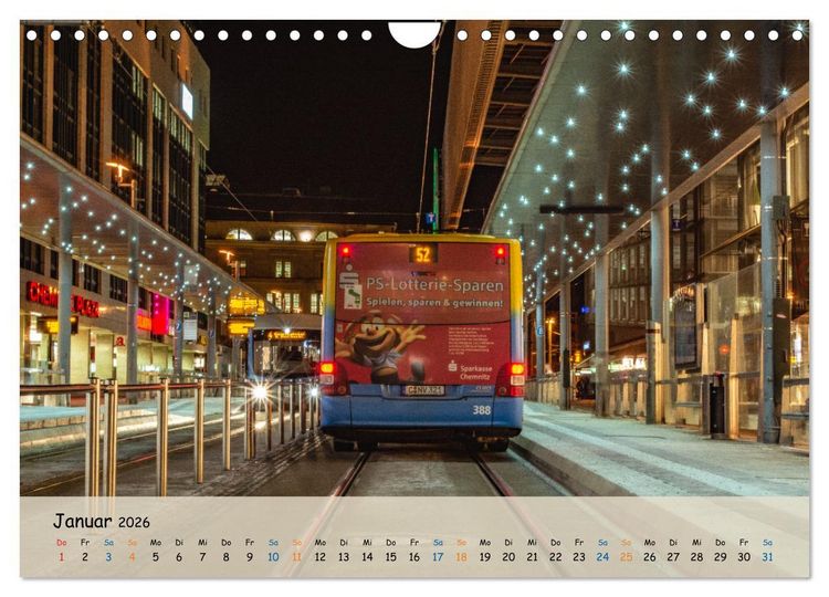 Produktbild: Nahverkehr in Chemnitz (Wandkalender 2026 DIN A4 quer), CALVENDO Monatskalender