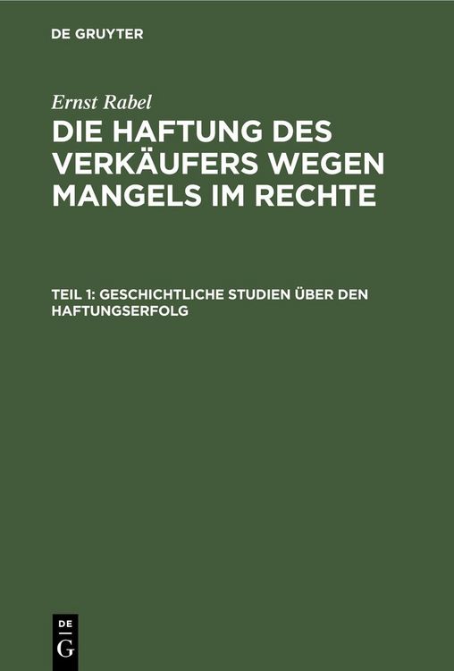 Produktbild: Geschichtliche Studien &uuml;ber den Haftungserfolg