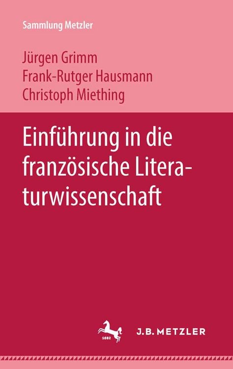 Produktbild: Einf&uuml;hrung in die franz&ouml;sische Literaturwissenschaft