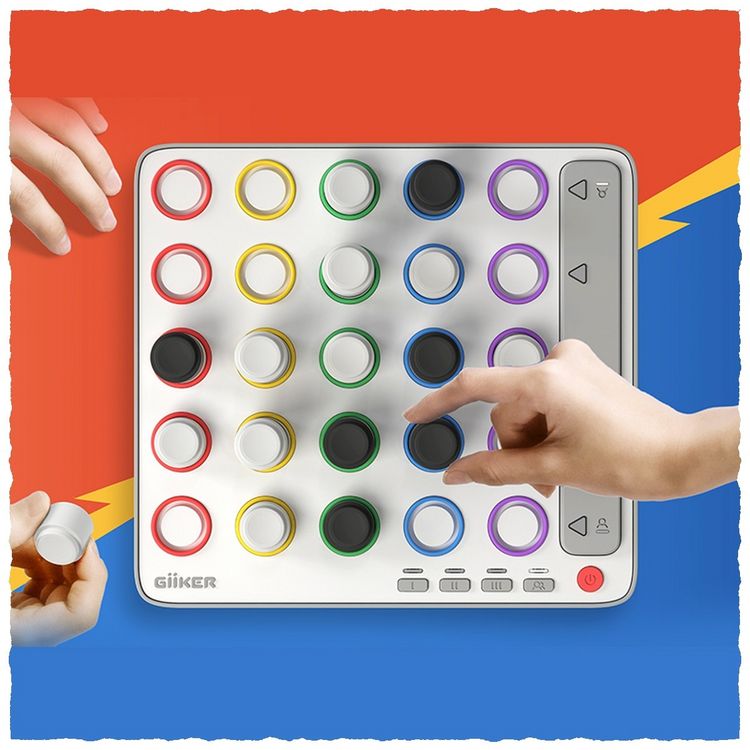 Produktbild: GiiKER Smart Four Elektronisches 3D Vier-in-einer-Reihe Logikspiel f&uuml;r Kinder & Erwachsene
