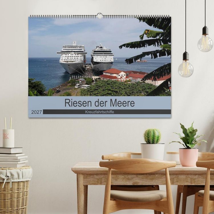 Produktbild: Riesen der Meere - Kreuzfahrtschiffe (Wandkalender 2027 DIN A2 quer), CALVENDO Monatskalender