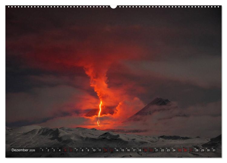 Produktbild: Vulkane - Magma, Lava, Eruptionen (hochwertiger Premium Wandkalender 2026 DIN A2 quer), Kunstdruck in Hochglanz