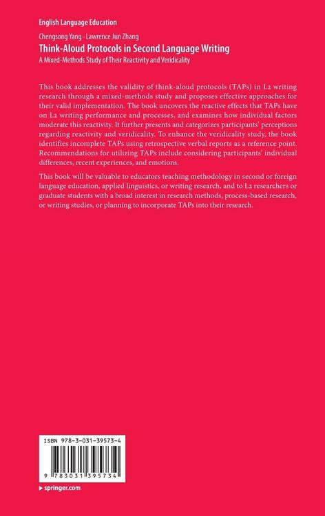 Produktbild: Think-Aloud Protocols in Second Language Writing