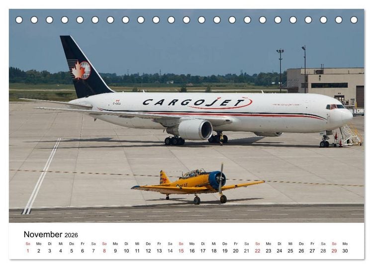 Produktbild: Die sch&ouml;nsten Airliner (Tischkalender 2026 DIN A5 quer), CALVENDO Monatskalender