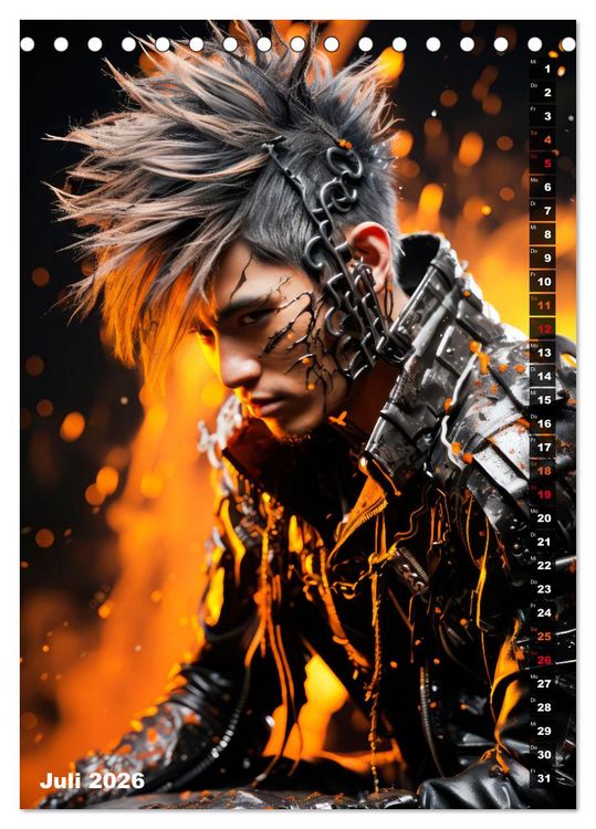 Produktbild: CYBERPUNK Urcoole Typen (Tischkalender 2026 DIN A5 hoch), CALVENDO Monatskalender
