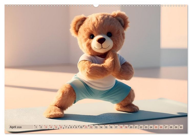 Produktbild: Einfach b&auml;rig - Eine b&auml;rige Reise durch den Teddyalltag (hochwertiger Premium Wandkalender 2026 DIN A2 quer), Kunstdruck in Hochglanz