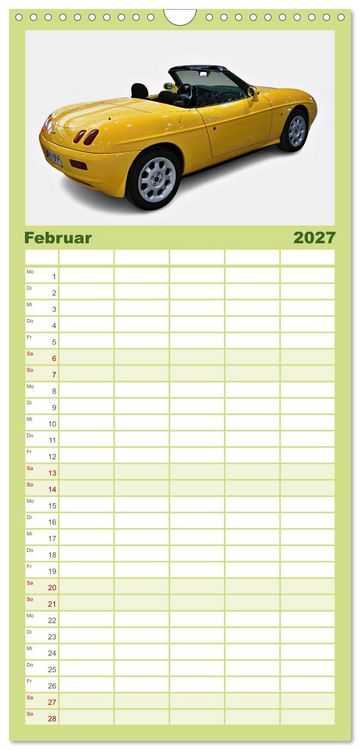 Produktbild: Familienplaner 2027 - Italienische Klassiker mit 5 Spalten (Wandkalender, 21 x 45 cm) CALVENDO