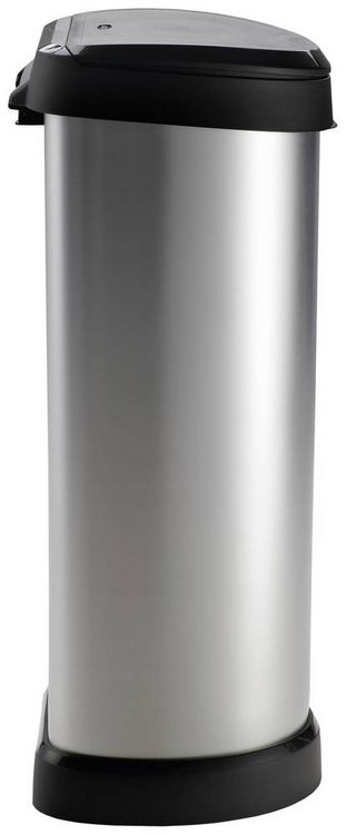 Produktbild: Curver DECO Bin 240641 M&uuml;lleimer 40l (B x H x T) 335 x 685 x 285mm Silber, Schwarz 1St.