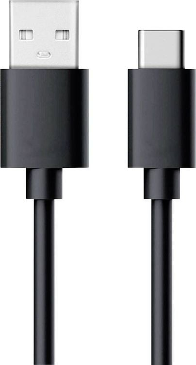 Produktbild: RealPower USB-Kabel USB 2.0 USB-A Stecker, USB-C&reg; Stecker 0.60 m Schwarz 255650