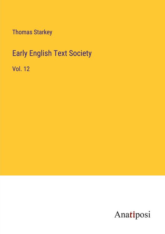 Produktbild: Early English Text Society