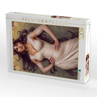 Produktbild: CALVENDO Puzzle Dieses einf&auml;rbige Kleid wirkt elegant und interessant auch durch die durchbrochenen Eins&auml;tze. | 1000 Teile Lege-Gr&ouml;&szlig;e 64x48cm Foto-Puz