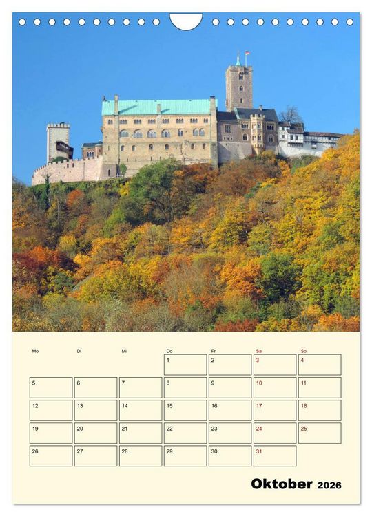 Produktbild: Die Wartburg - Weltkulturerbe in Th&uuml;ringen (Wandkalender 2026 DIN A4 hoch), CALVENDO Monatskalender
