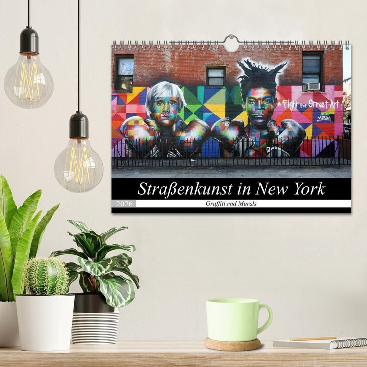 Produktbild: Stra&szlig;enkunst in New York - Graffiti und Murals (Wandkalender 2026 DIN A4 quer), CALVENDO Monatskalender