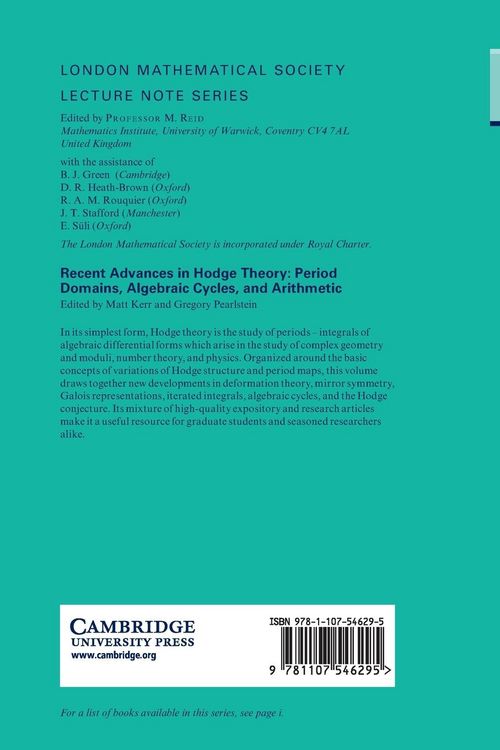 Produktbild: Recent Advances in Hodge Theory