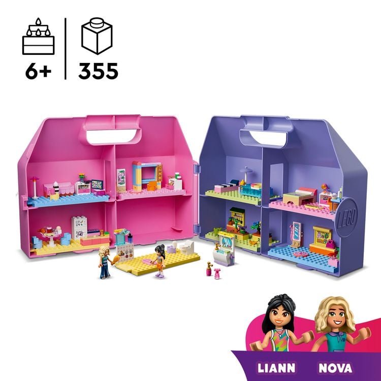 Produktbild: LEGO Friends 42697 Kreativer Puppenhauskoffer, Bauset, Tragbares Puppenhaus f&uuml;r Kinder