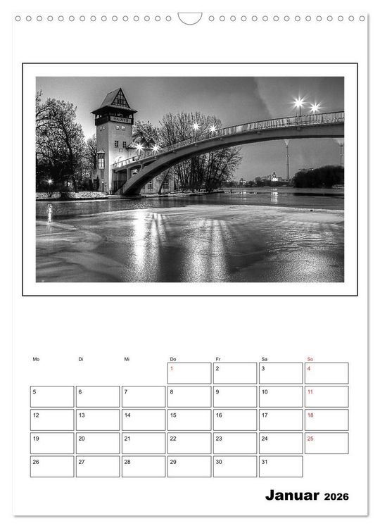 Produktbild: Berlin black & white (Wandkalender 2026 DIN A3 hoch), CALVENDO Monatskalender