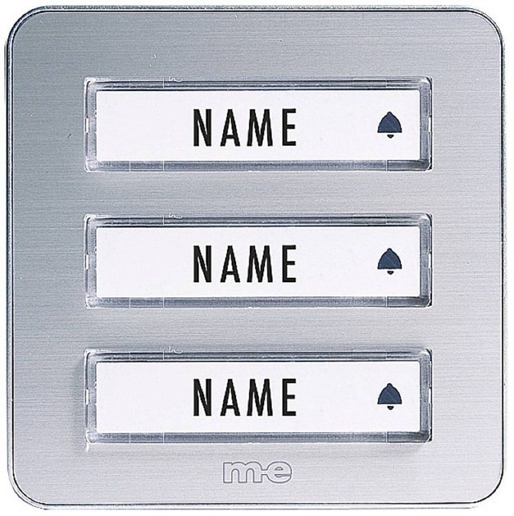 Produktbild: M-e modern-electronics 41082 Funkklingel Sender beleuchtet, mit Namensschild