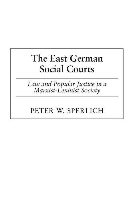 Produktbild: The East German Social Courts