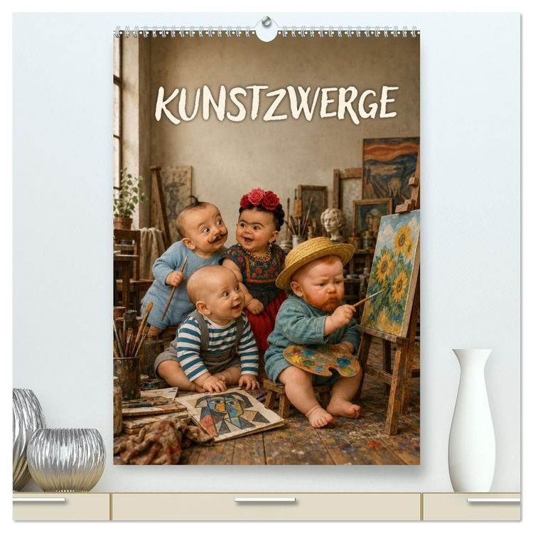 Produktbild: Kunstzwerge (hochwertiger Premium Wandkalender 2027 DIN A2 hoch), Kunstdruck in Hochglanz